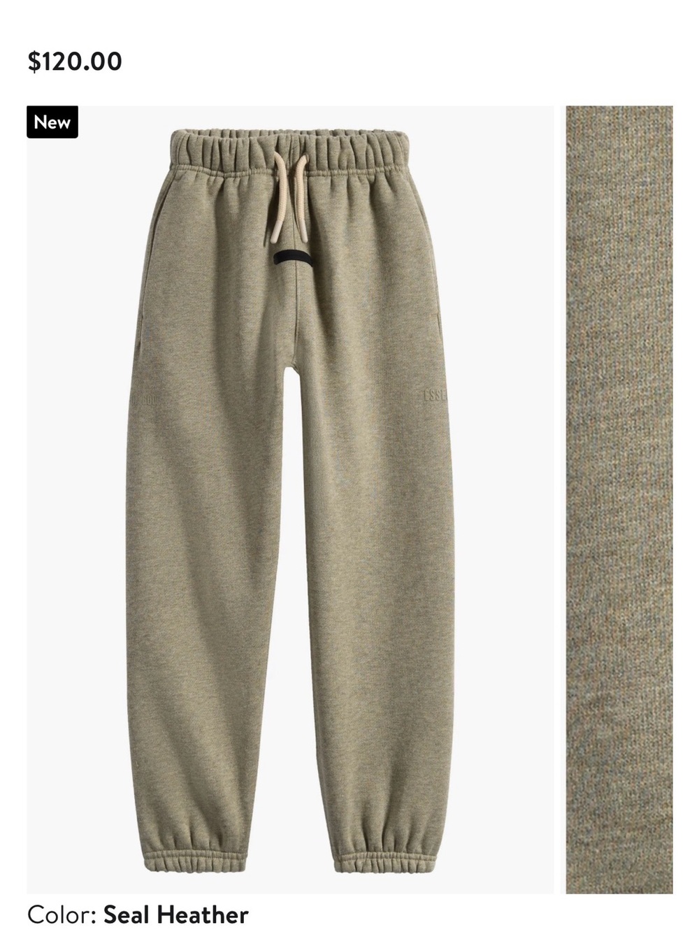 Essentials Kids Seal Heather Sweatpants in Olive-Taupe